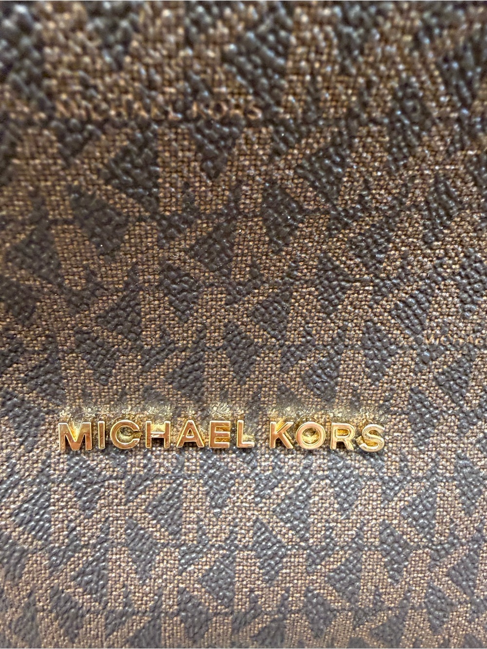Michael Kors Signature MK Brown Tan Hobo Shoulder Crossbody Bag + Dust Bag - Picture 4 of 9